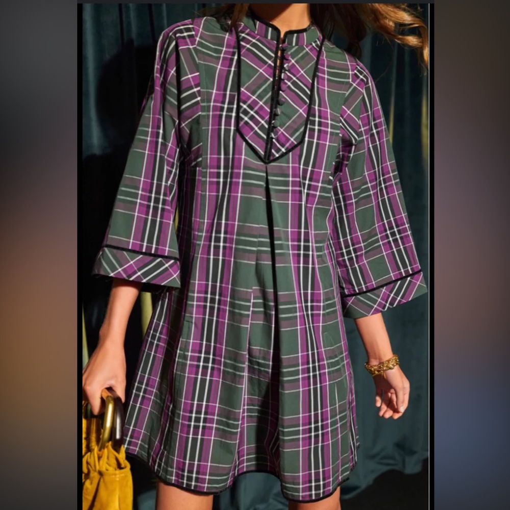 Tuckernuck Purple and Black Plaid Dress